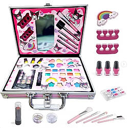 Набір дитячої косметики 40 предметів, у валізі, Kuromi / Косметика для дітей / Набір косметики для дівчаток