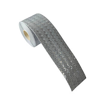 Світловідбивна плівка стрічка, що самоклеїться 5см х 3м, сіра. Велосипеди, авто, габарити, візки, коляски, самокати