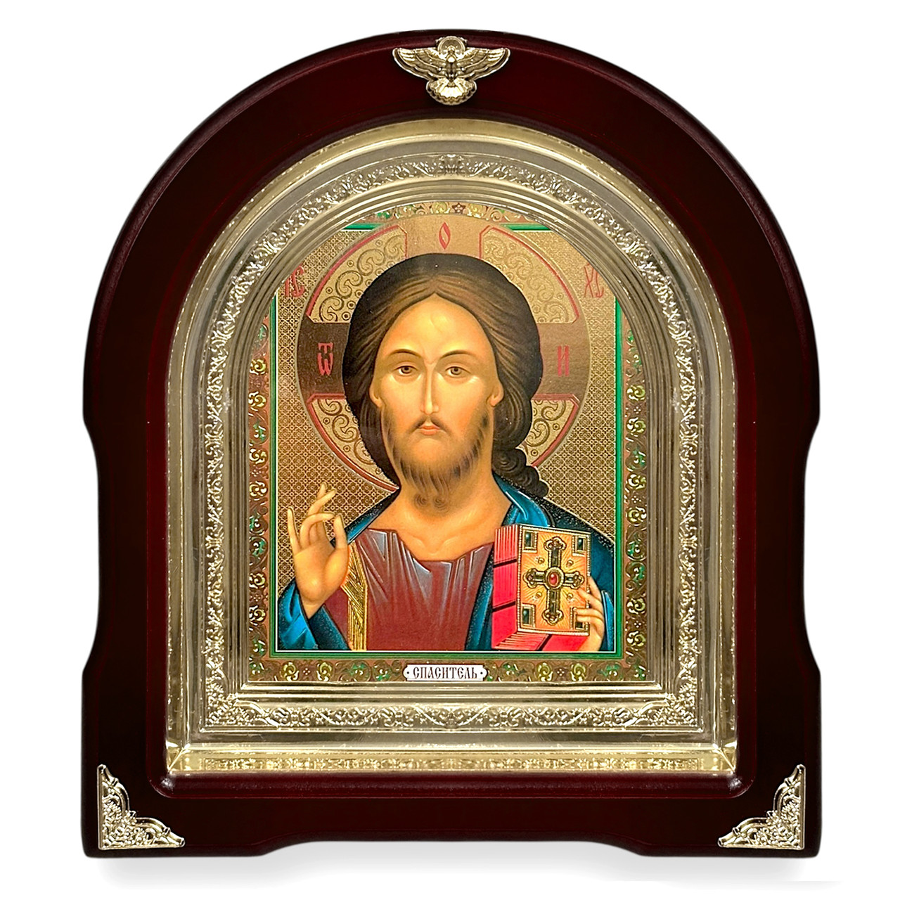 Ікона Господаря 16, лік 15х18 см, у темному дерев'яному кіоті, арка, фото 1