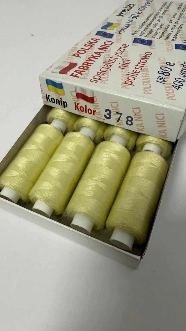 378. Нитка, виробництво Польщі, мала котушка, фото 1