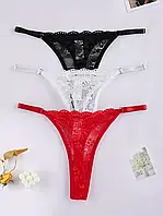 Кружевні стрінги, Сексуальні жіночі трусики розмір М різні кольори