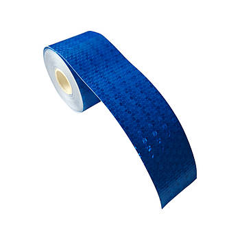 Світловідбивна плівка стрічка, що самоклеїться 5см х 3м, синій. Велосипеди, авто, габарити, візки, коляски, самокати
