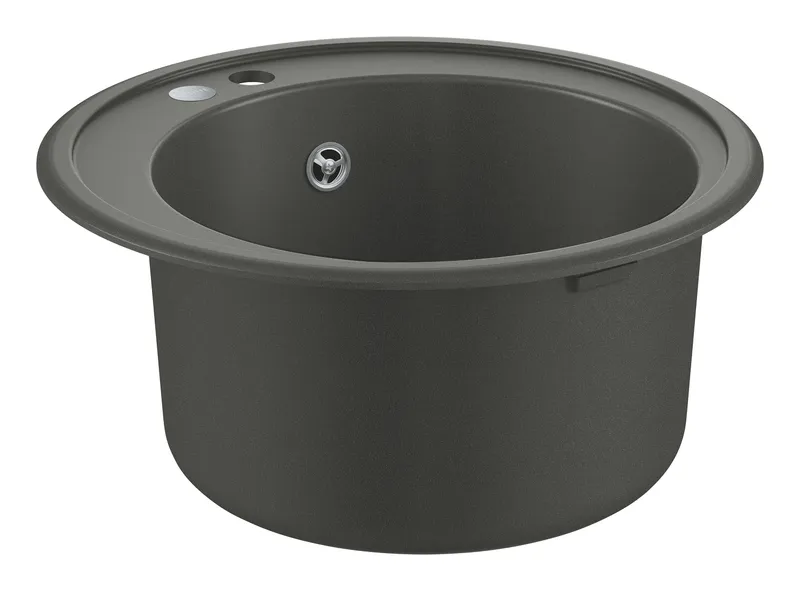Композитна мийка для кухні Grohe K200, кругла 510мм, сірий граніт, тиха робота (31656AT0)