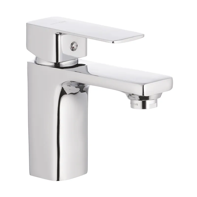 Змішувач для умивальника MIXXUS FINIO 001 (Хром, гнучка підводка, висота 140 мм) (MI1613)