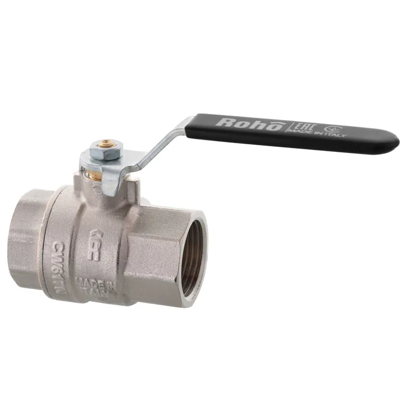 Кран кульовий Roho R200-075B 3/4" для води нікельований, максимальний тиск 50 бар (RO0105)