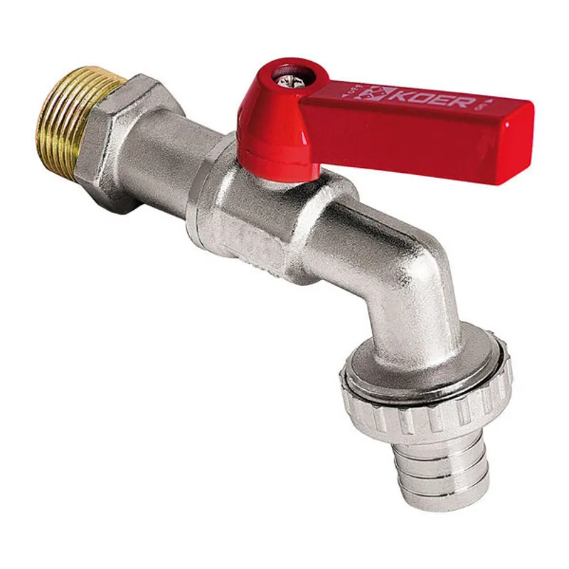 Кран пивний KOER KR.251 3/4" нікельований кутовий для розливу пива (KR0012)