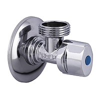 Кран для підключення сантехнічних приладів 1/2"x3/4" NOLF (NF.1101) нікельований з латуні (NF2973)