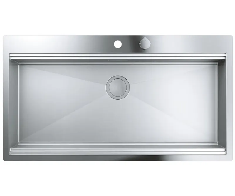 Кухонна мийка Grohe EX Sink K800 (120 см) з нержавіючої сталі, матова, врізна (31586SD0)