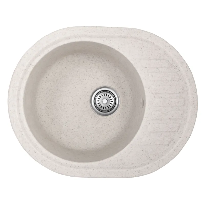 Кухонна мийка Haiba HB8311-G322 бежевий граніт 570x450x180 з крилом для посуду (HB0982)