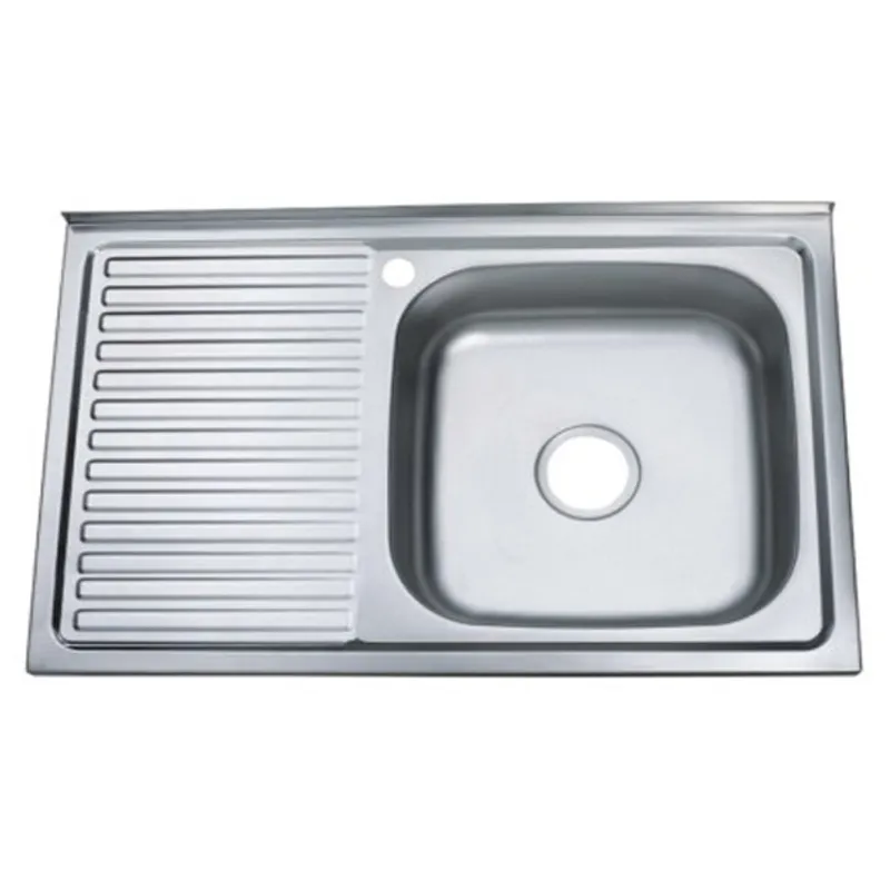 Кухонна мийка ZERIX Z8050R-06-160P з нержавіючої сталі, 80х50 см, накладна (ZS0598)