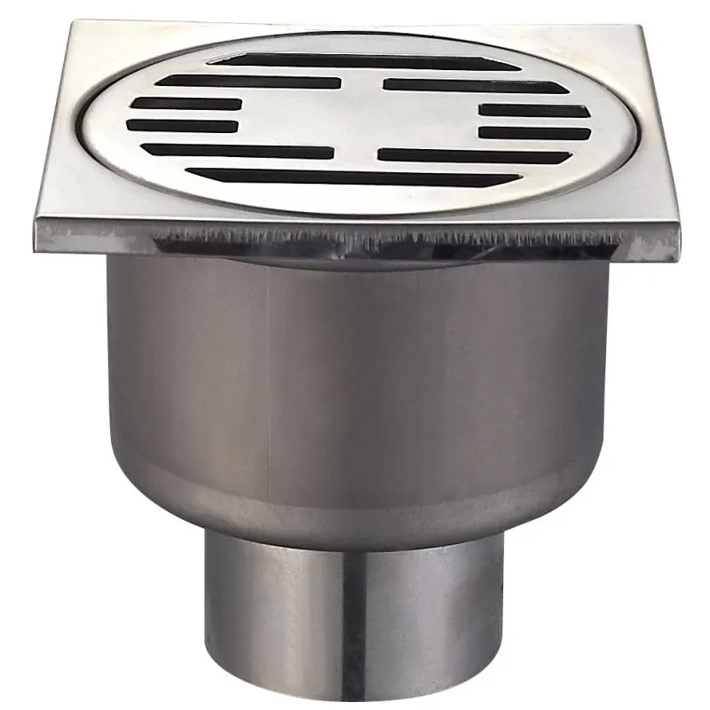 Душовий трап MIXXUS DRAIN-01 з нержавіючої сталі SUS304, 10x10 см, прямий відвод (MI3421)