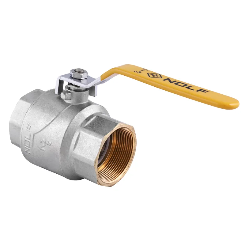 Кран кульовий 2" НІКЕЛЬОВАНИЙ NOLF NF.612 для газу, Різьбове з’єднання (NF2929)