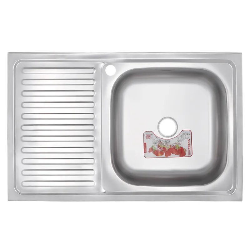 Кухонна мийка ZERIX Z8050R-06-160MD з нержавіючої сталі, прямокутна, 800x500 мм (ZS0599)