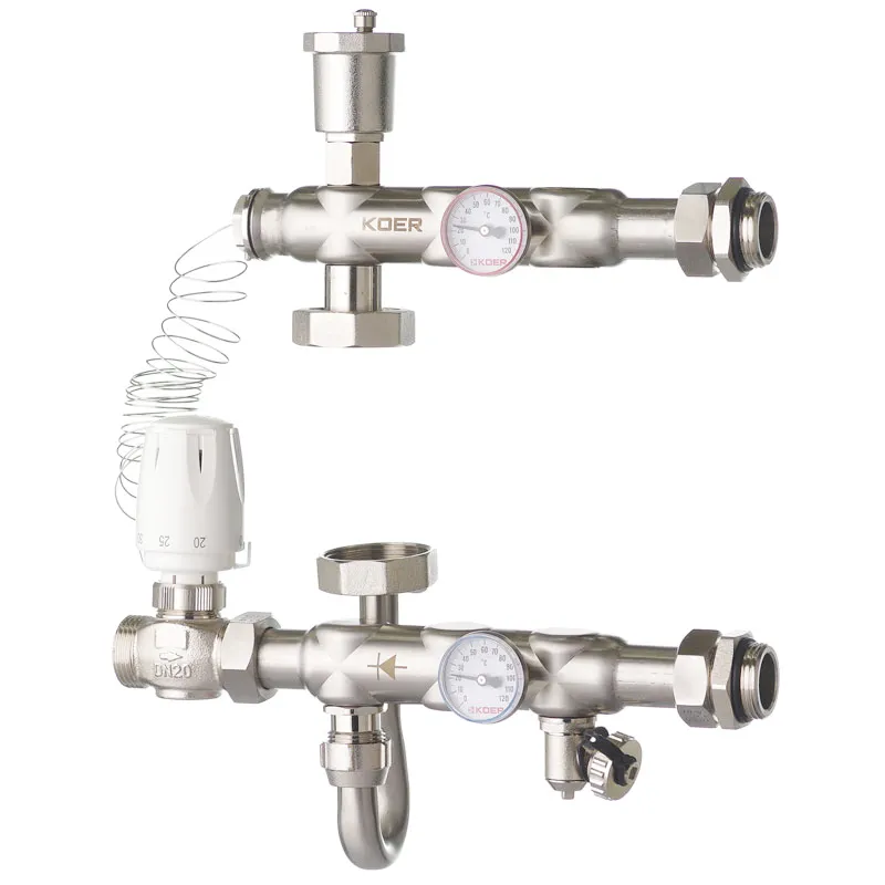 Змішувальний вузол KOER KR.S1022 1" НР SUS304 для опалення без байпасу (KR2956)