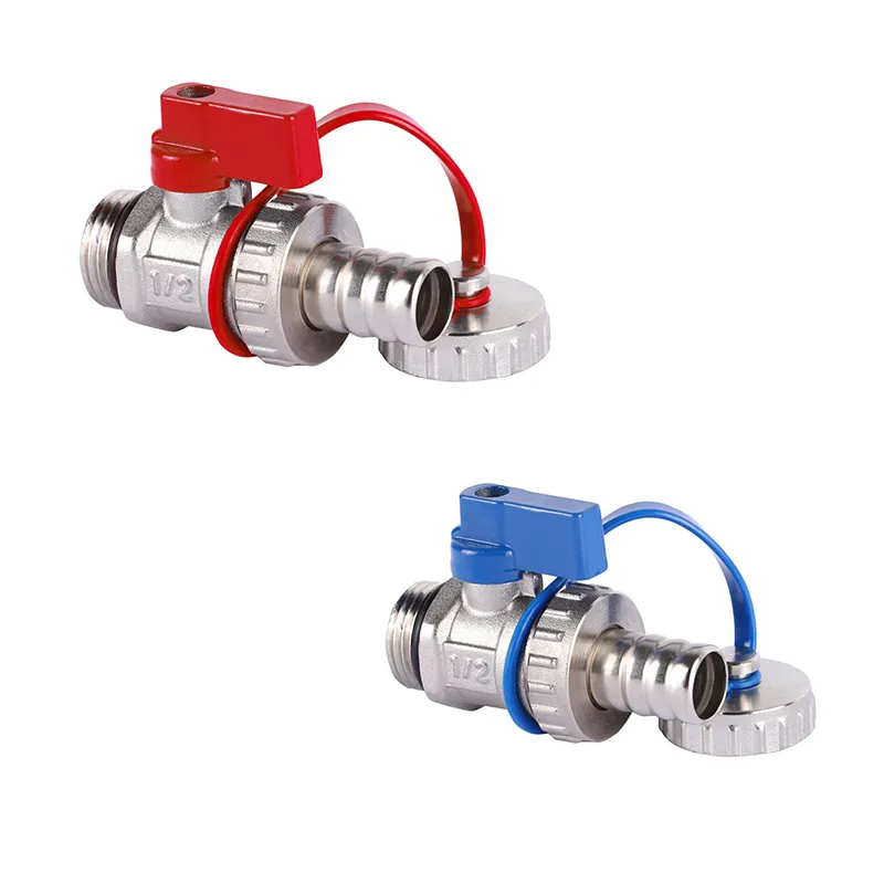 Комплект дренажних кранів 1/2'' KOER KR.1037, нікельований латунь, Ціна за 1 шт (KR2672)