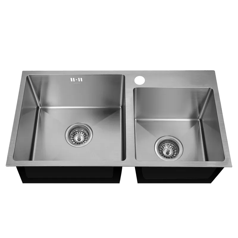 Кухонна мийка MIXXUS MX7843-220x1.0-SATIN з нержавіючої сталі, 2 чаші, матова поверхня (MX0564)