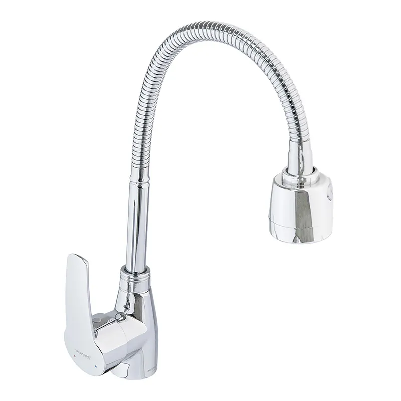 Кухонний змішувач Mixxus Pamela 014 (Nut) Reflector, хром, високий вилив, 2 режими аерації (MI6265)