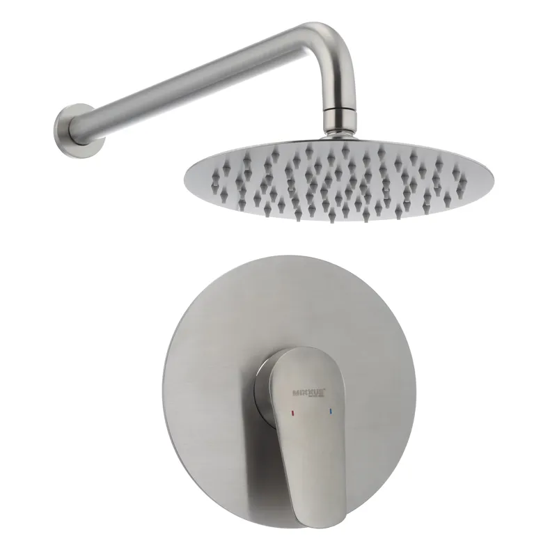 Вбудована душова система MIXXUS BOX-003 з верхнім душем із нержавіючої сталі, 200 мм (SS0043)