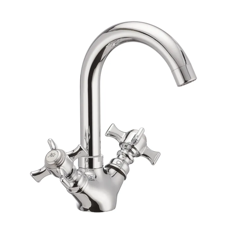 Змішувач для умивальника Haiba ZEUS 274, хром, гнучке підключення, 210 мм (HB0435)