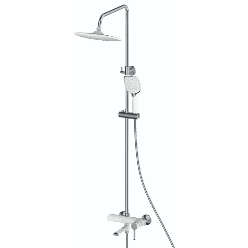 Душова колонка з змішувачем MIXXUS PREMIUM EDEM 009-J (Білий, короткий вилив) (MI5847)