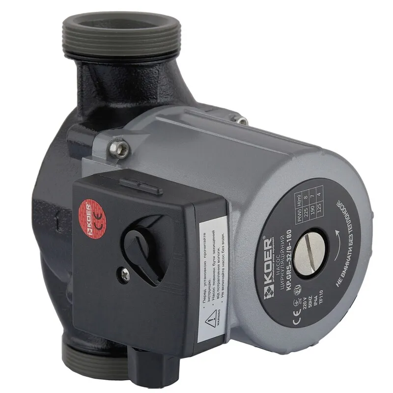 Циркуляційний насос KOER KP.GRS-32/8-180, 3 швидкості, з гайками та кабелем, IP44 (KP0252)