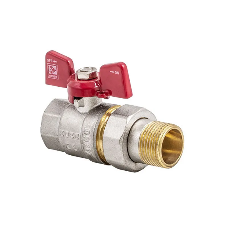 Кран з американкою 3/4" KOER KR.227 нікельований для води, клас А (KR0017)