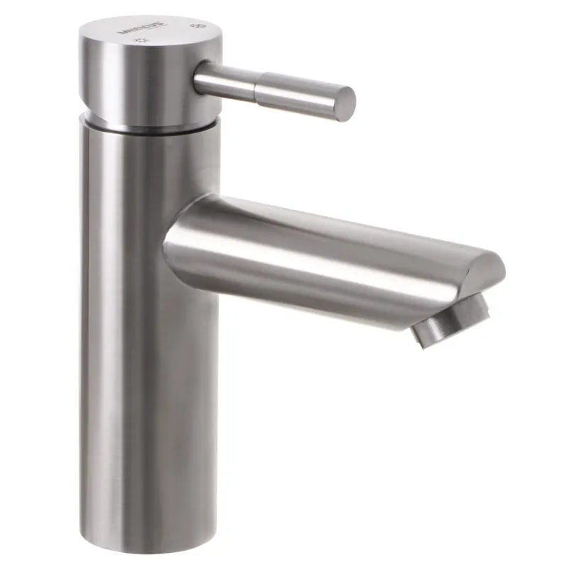 Змішувач для умивальника MIXXUS SUS-001-A, нержавіюча сталь, керамічний картридж, гайка (SS2801)