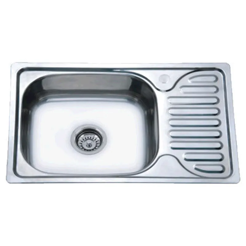 Кухонна мийка ZERIX Z6642-08-180D з нержавіючої сталі, 660 мм, з крилом для посуду (ZX1601)