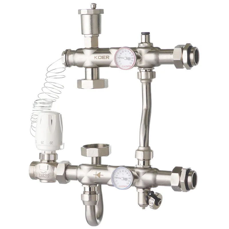 Змішувальний вузол KOER KR.S1021 1" НР із нержавіючої сталі SUS304 для опалення (KR2955)