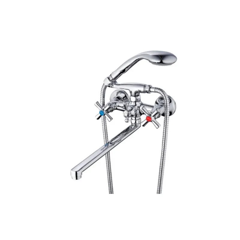 Змішувач для ванни Mixxus D4Q7-722 з плоским виливом, хром, двохвентильний (MI6441)