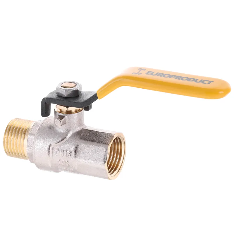 Кран кульовий 1/2" ГШР ГАЗ EUROPRODUCT EP.211, латунь, різьбове з'єднання (EP2951)