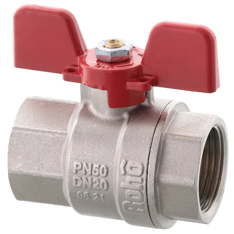 Кран кульовий Roho R100-050 1/2" Нікельований для води, тиск до 50 бар (RO0077)