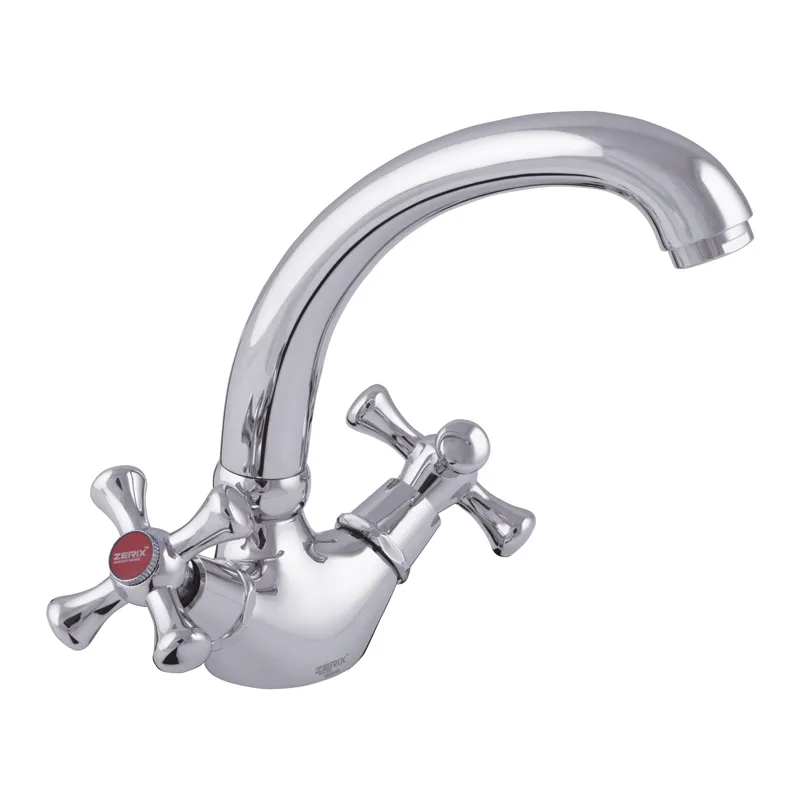 Змішувач для умивальника ZERIX TLC 827 хром, гнучка підводка, 160 мм вилив. (ZX0079)