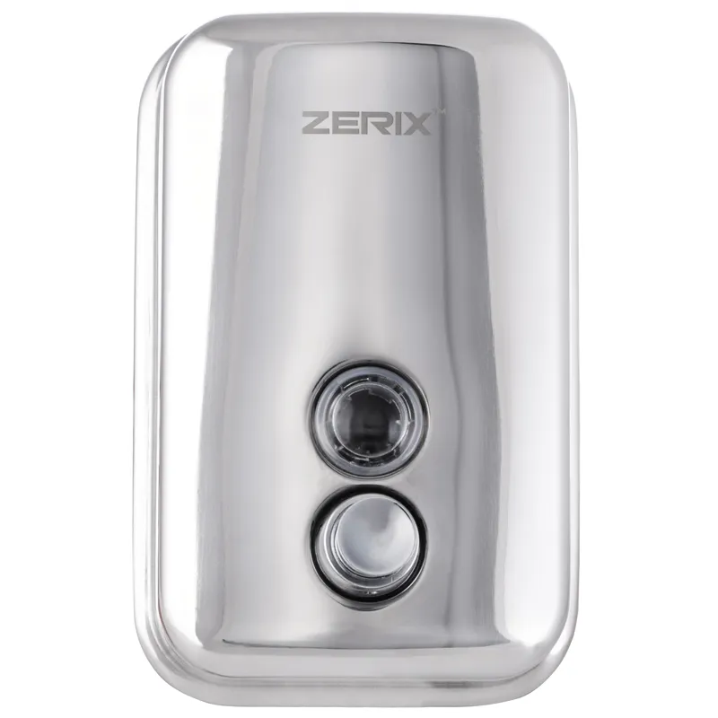 Дозатор для рідкого мила ZERIX D-500-SUS настінний, сталевий, 0,5 л (ZX3245)