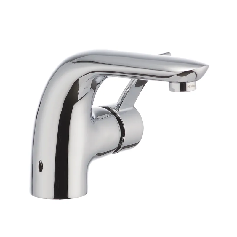 Змішувач для умивальника Haiba ALASKA 001 (HB0012) з хромованим покриттям та гнучким підводом. (HB0012)