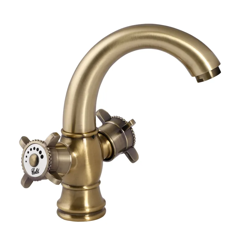 Змішувач для умивальника ZERIX Z10325-2 з гнучким підводом і краном букси (ZX0554)