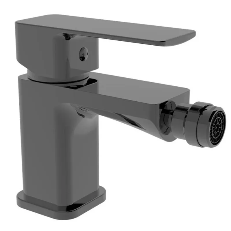 Змішувач для біде Haiba Kubus 002 GRAPHITE, латунь, гнучке підключення, стиль modern (HB9631)