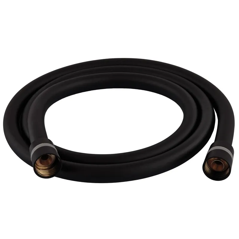 Шланг для душу Zerix Black.F03 150 см силіконовий (колір чорний) (ZX5566), фото 1