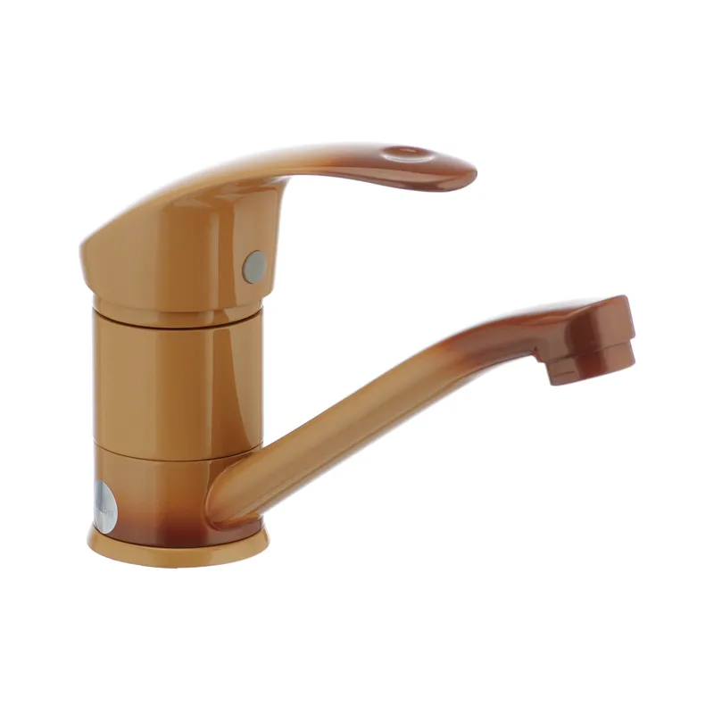 Змішувач для умивальника Haiba MARS 004, коричневий, з виливом 15 см, гнучка підводка (HB0250)