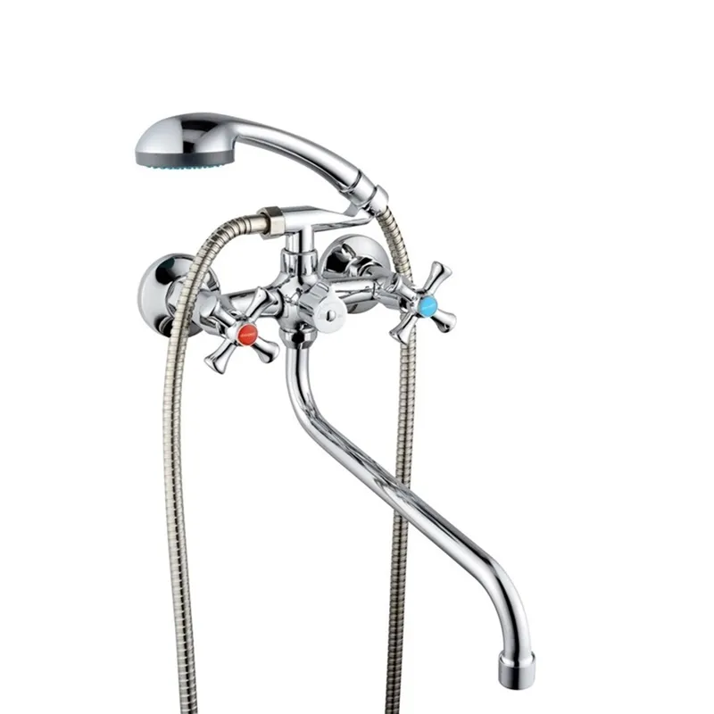 Змішувач для ванної Champion DMT-A 140-827 Euro хром, довгий вилив, 2 вентилі (MI6411)