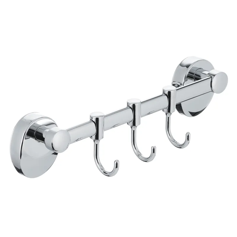 Настінна планка ZERIX LR3315-3 з 3 рухомими гачками, хром, 250 мм (LL1446)