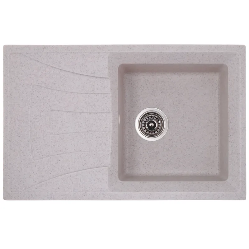 Кухонна мийка HAIBA HB8104-G322 бежевий граніт 780x500x200 мм з крилом (HB0990)