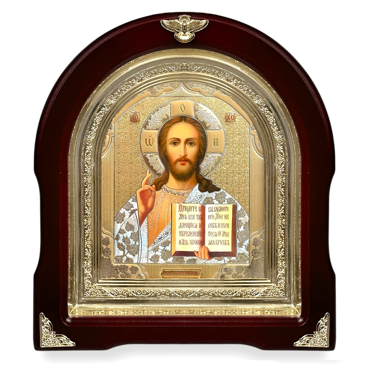 Ікона Господаря 16, лік 15х18 см, у темному дерев'яному кіоті, арка, фото 1