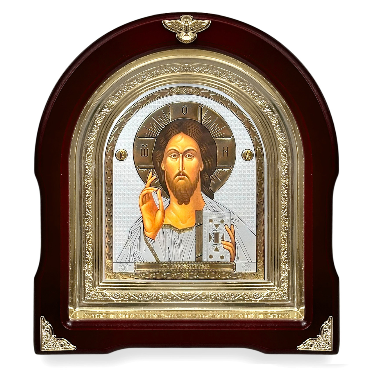 Ікона Господаря 16, лік 15х18 см, у темному дерев'яному кіоті, арка, фото 1