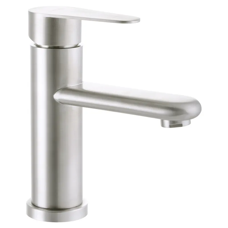 Змішувач для умивальника MIXXUS AVA-001, нержавіюча сталь, гнучка підводка, класичний стиль (SS0036)