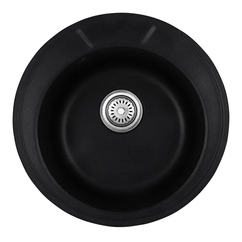 Кухонна мийка HAIBA HB8301-G226 BLACK гранітна врізна 490x180 мм, матова поверхня (HB0971)