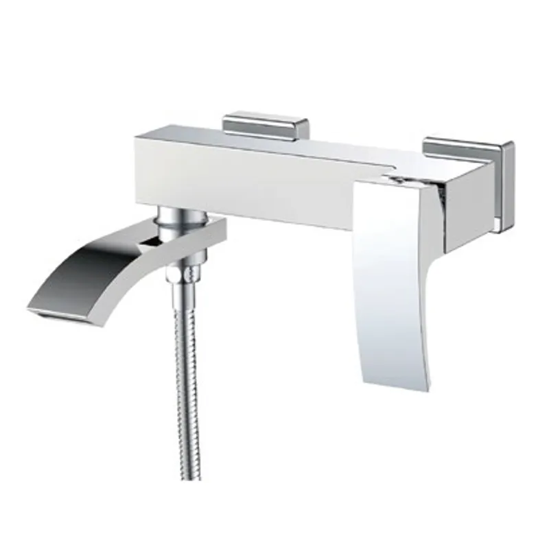 Змішувач для ванни Koer KB-41007-04 з коротким зливом, хром+білий, одноважільний (KR5157)