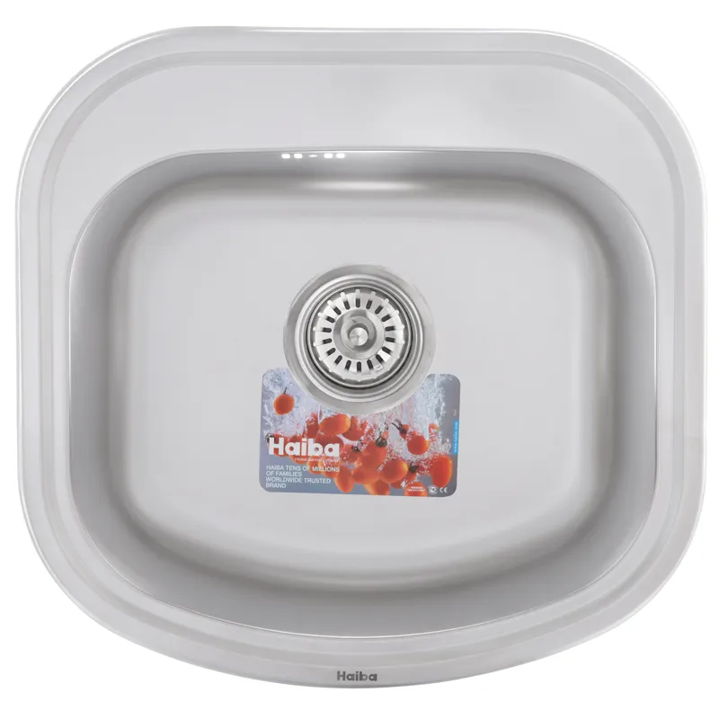 Кухонна мийка HAIBA 49x47 см з нержавіючої сталі, врізна, матова, HB0537 (HB0537)