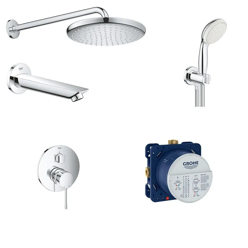 Душова система прихованого монтажу Grohe Essence Tempesta 250, хром, для ванни, одноручна (26416SC5)