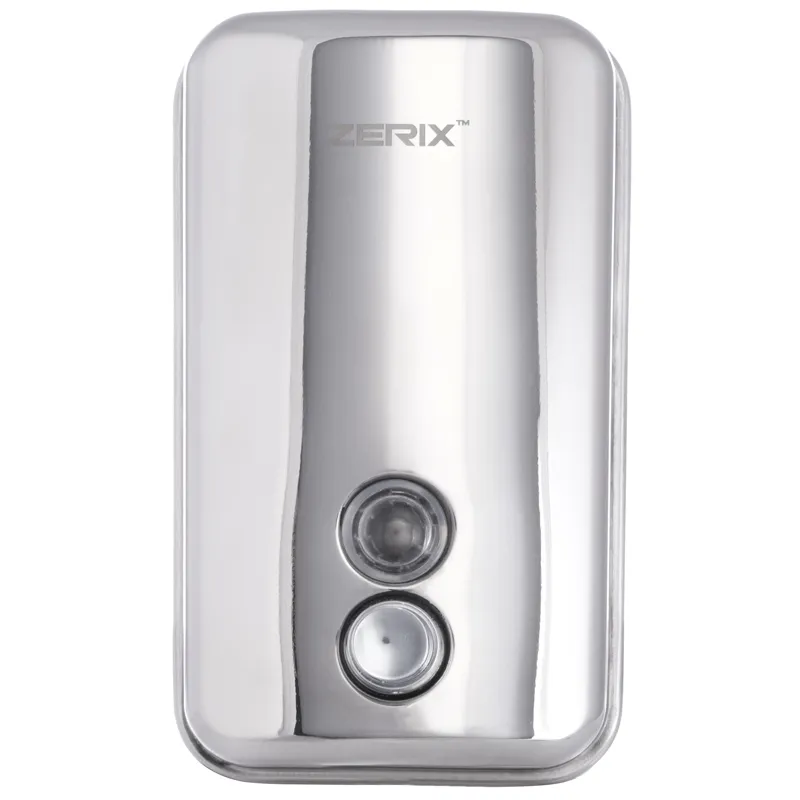 Дозатор для рідкого мила ZERIX D-800-SUS настінний, сталевий, 0,8 л, Чехія (ZX3246)
